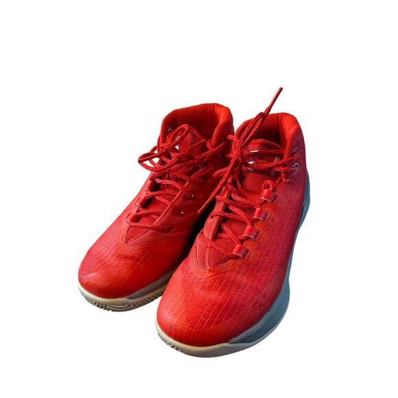 Under Armour Curry 3 red basketball shoes youth - Picture 1 of 9